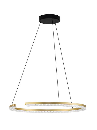 Nova Luce LED Pendelleuchte Greamy dimmbar 30W warmweiss 3000K Gold Aluminium Ø65cm 9030955