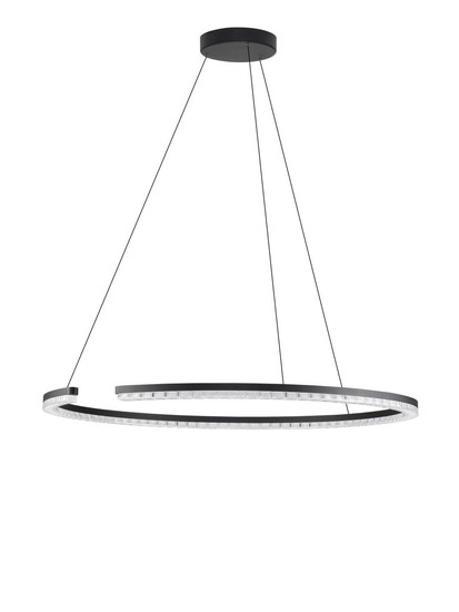 Nova Luce LED Pendelleuchte Greamy dimmbar 43W warmweiss 3000K Schwarz Aluminium Ø85cm 9030956