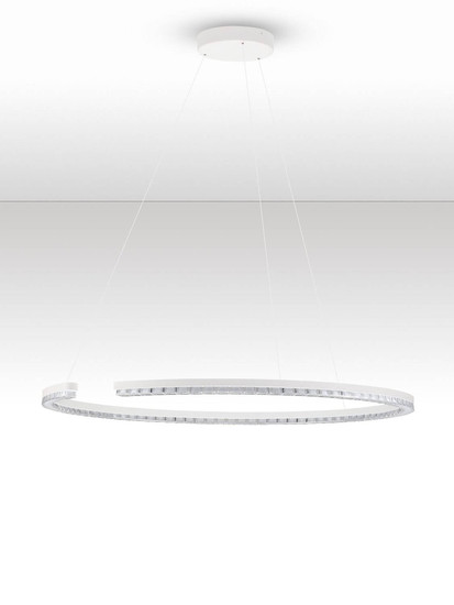 Nova Luce LED Pendelleuchte Greamy dimmbar 43W warmweiss 3000K Weiß Aluminium Ø85cm 9030957