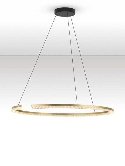Nova Luce LED Pendelleuchte Greamy dimmbar 43W warmweiss 3000K Gold Aluminium Ø85cm 9030958