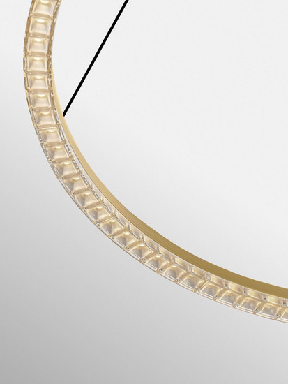 Nova Luce LED Pendelleuchte Greamy dimmbar 43W warmweiss 3000K Gold Aluminium Ø85cm 9030958