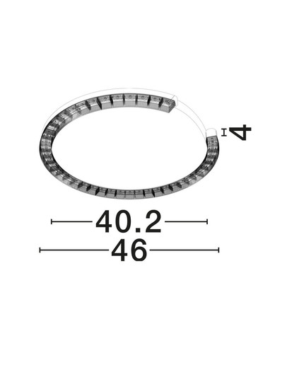 Nova Luce LED Deckenleuchte Greamy dimmbar 21W warmweiss 3000K Schwarz Aluminium Ø46cm 9030962