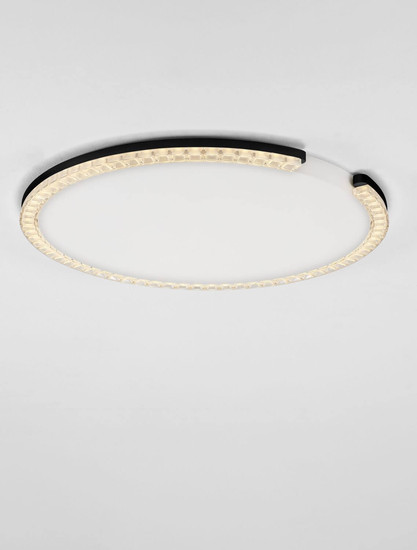 Nova Luce LED Deckenleuchte Greamy dimmbar 30W warmweiss 3000K Schwarz Aluminium Ø65cm 9030965