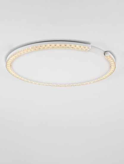 Nova Luce LED Deckenleuchte Greamy dimmbar 30W warmweiss 3000K Weiß Aluminium Ø65cm 9030966