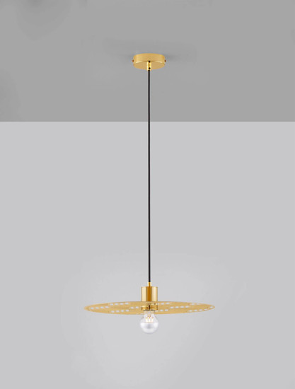 Nova Luce Pendelleuchte Eres E27 Gold Metall Ø40cm 9035970