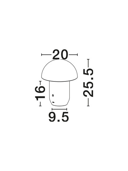 Nova Luce LED Akku-Tischleuchte Pois dimmbar 2W warmweiss 3000K Weiß Stahl Ø20cm 9050171