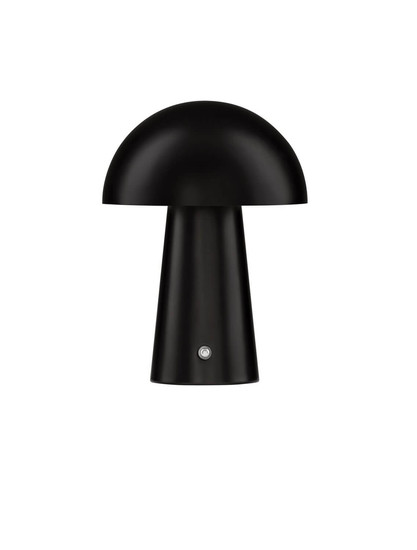 Nova Luce LED Akku-Tischleuchte Ande dimmbar 2W warmweiss 3000K Schwarz Stahl Ø16cm 9050175