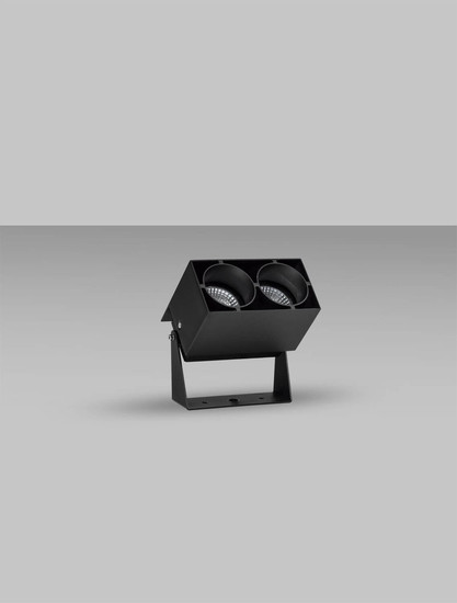 Nova Luce LED Akzentleuchte Ander schwenkbar 10W CCT warm-/neutralweiss 3000/4000/5000K IP65 Schwarz Aluminium 16,5x13,5cm 9050702