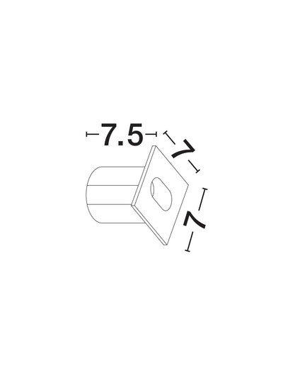 Nova Luce LED Wandeinbauleuchte Cael 3W warmweiss 2700K IP65 Anthrazit Aluminium 7,5x7cm 9050711