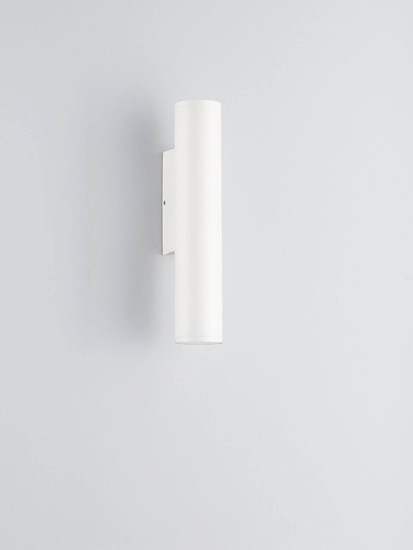 Nova Luce LED Außen-Wandleuchte Torrin 3W warmweiss 2700K IP65 salzwasserfest Weiß Aluminium Ø4,5cm 9050717