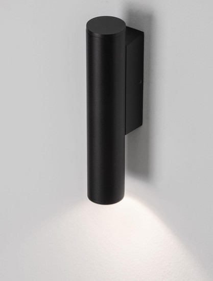 Nova Luce LED Außen-Wandleuchte Torrin 3W warmweiss 3000K IP65 salzwasserfest Anthrazit Aluminium Ø4,5cm 9050718