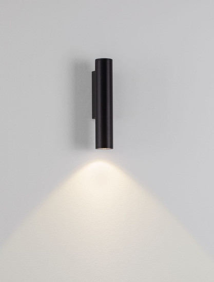 Nova Luce LED Außen-Wandleuchte Torrin 3W warmweiss 2700K IP65 salzwasserfest Anthrazit Aluminium Ø4,5cm 9050719