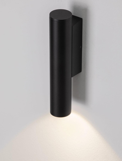 Nova Luce LED Außen-Wandleuchte Torrin 3W warmweiss 2700K IP65 salzwasserfest Anthrazit Aluminium Ø4,5cm 9050719