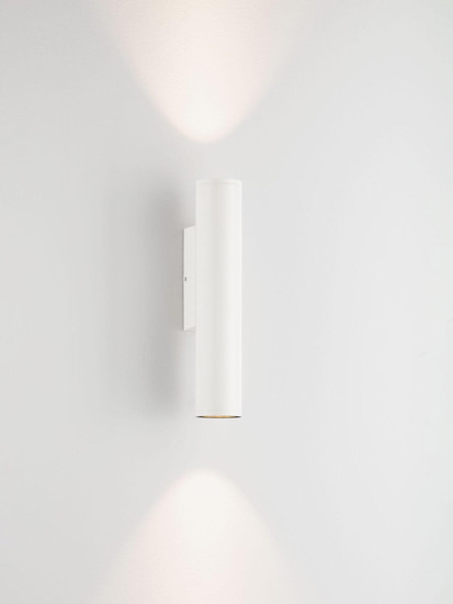 Nova Luce LED Außen-Wandleuchte Torrin 6W warmweiss 3000K IP65 salzwasserfest Weiß Aluminium Ø4,5cm 9050722