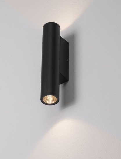 Nova Luce LED Außen-Wandleuchte Torrin 6W warmweiss 2700K IP65 salzwasserfest Anthrazit Aluminium Ø4,5cm 9050725