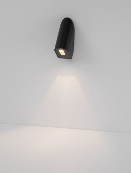 Nova Luce LED Außen-Wandleuchte Soren 3W warmweiss 3000K IP65 Schwarz Aluminium 10x6cm 9050726