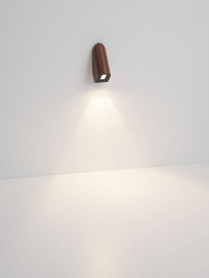 Nova Luce LED Außen-Wandleuchte Soren 3W warmweiss 3000K IP65 Cortenstahl Aluminium 10x6cm 9050728