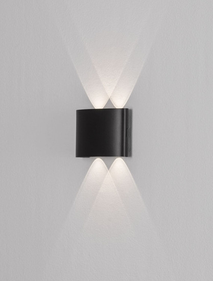 Nova Luce LED Außen-Wandleuchte Duomo 5W warmweiss 3000K IP54 Anthrazit Aluminium 12x8cm 9050729