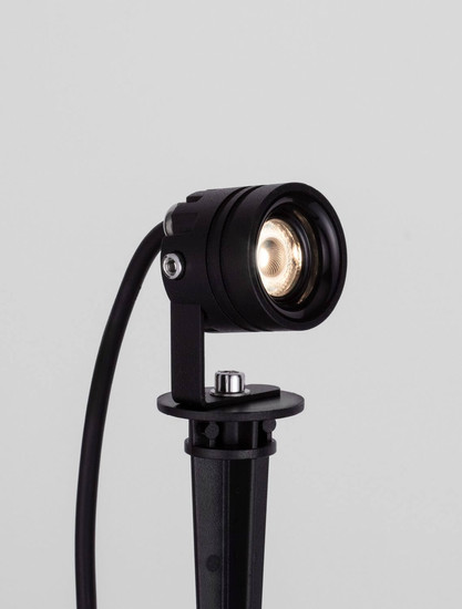 Nova Luce LED Akzentleuchte Sento schwenkbar 3W warmweiss 3000K IP65 salzwasserfest Schwarz Aluminium Ø3,5cm 9050731