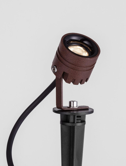 Nova Luce LED Akzentleuchte Sento schwenkbar 3W warmweiss 2700K IP65 salzwasserfest Cortenstahl Aluminium Ø3,5cm 9050733