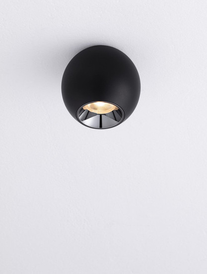 Nova Luce LED Deckenleuchte Nano 13W warmweiss 3000K Schwarz Aluminium Ø8,5cm 9052029