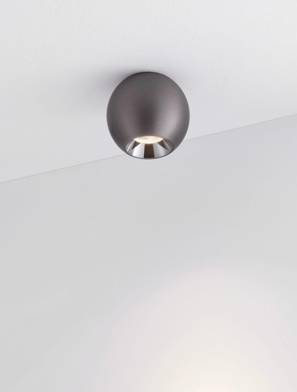 Nova Luce LED Deckenleuchte Nano 13W warmweiss 3000K Grau Aluminium Ø8,5cm 9052031