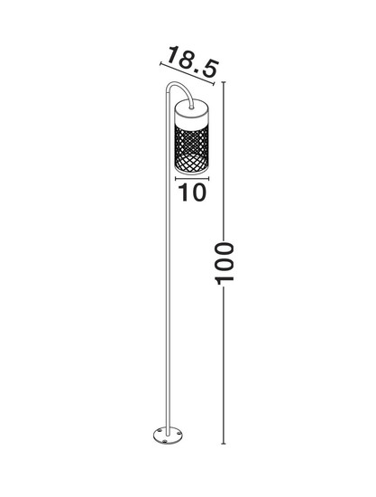 Nova Luce LED Wegeleuchte Motley 9W warmweiss 3000K IP65 salzwasserfest Schwarz Aluminium 100cm 9060230
