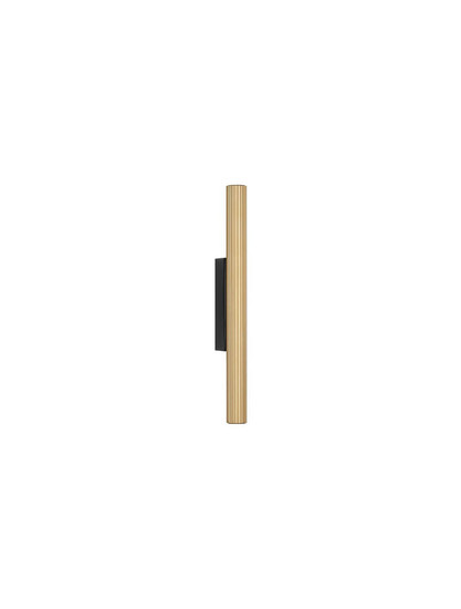 Nova Luce LED Wandleuchte Paron 8W warmweiss 3000K Schwarz Gold Aluminium 30x7cm 9060236