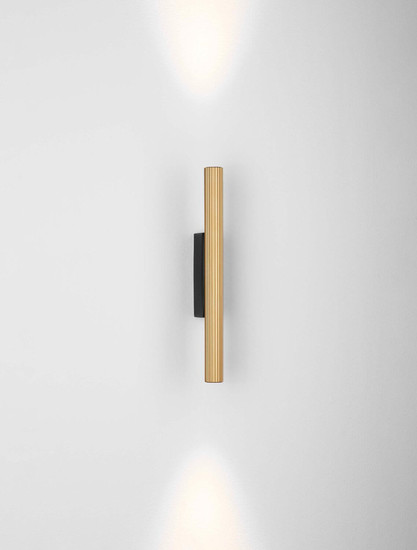 Nova Luce LED Wandleuchte Paron 8W warmweiss 3000K Schwarz Gold Aluminium 30x7cm 9060236