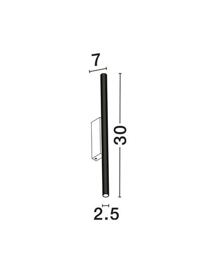 Nova Luce LED Wandleuchte Paron 8W warmweiss 3000K Schwarz Gold Aluminium 30x7cm 9060236