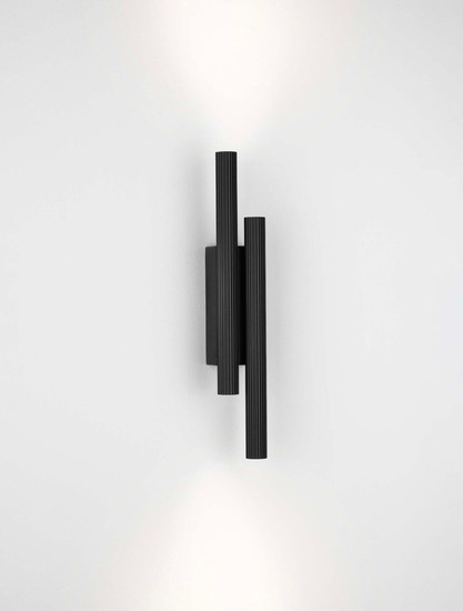 Nova Luce LED Wandleuchte Paron 15W warmweiss 3000K Schwarz Aluminium 38x7cm 9060237