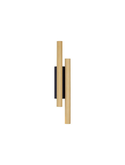Nova Luce LED Wandleuchte Paron 15W warmweiss 3000K Schwarz Gold Aluminium 38x7cm 9060239