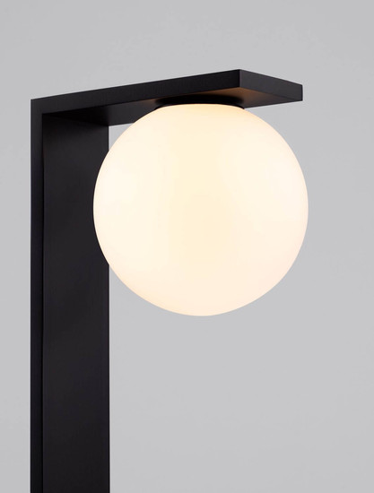 Nova Luce LED Wegeleuchte Oracle 8W warmweiss 3000K IP65 salzwasserfest Schwarz Glas Aluminium 60cm 9060246