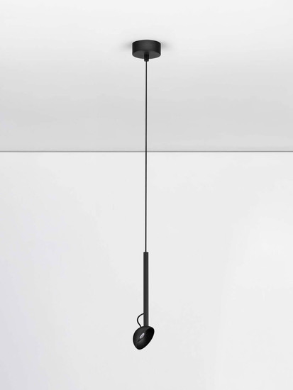 Nova Luce LED Pendelleuchte Ola schwenkbar 4W warmweiss 3000K Schwarz Aluminium Ø8cm 9060251