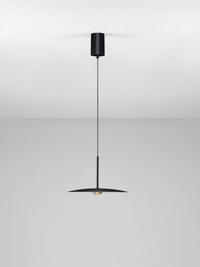 Nova Luce LED Pendelleuchte Mira 8W warmweiss 3000K Schwarz Stahl Aluminium Ø35cm 9060255
