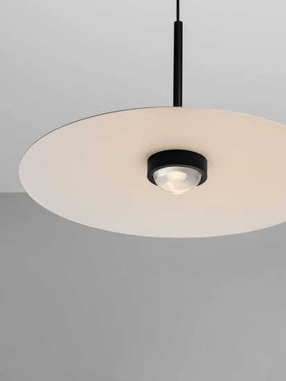 Nova Luce LED Pendelleuchte Mira 8W warmweiss 3000K Schwarz Stahl Aluminium Ø35cm 9060255