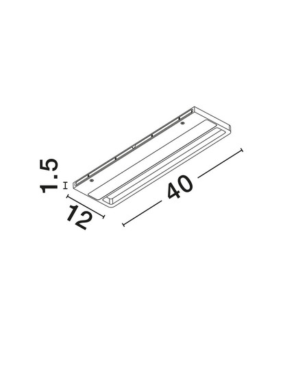 Nova Luce LED Wandleuchte Pablo 12W warmweiss 3000K Weiß Aluminium 40x12cm 9060258