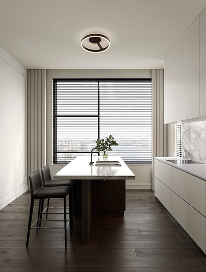 Nova Luce LED Deckenleuchte Bianco dimmbar 28W CCT warm-/neutralweiss 2700/3000/4000K Schwarz Aluminium Ø40cm 9060283