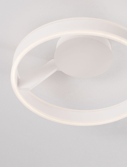 Nova Luce LED Deckenleuchte Bianco dimmbar 28W CCT warm-/neutralweiss 2700/3000/4000K Weiß Aluminium Ø40cm 9060284