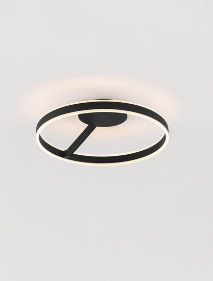 Nova Luce LED Deckenleuchte Bianco dimmbar 40W CCT warm-/neutralweiss 2700/3000/4000K Schwarz Aluminium Ø60cm 9060285