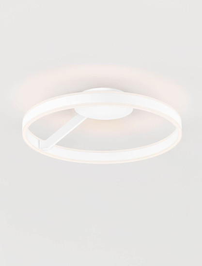 Nova Luce LED Deckenleuchte Bianco dimmbar 40W CCT warm-/neutralweiss 2700/3000/4000K Weiß Aluminium Ø60cm 9060286