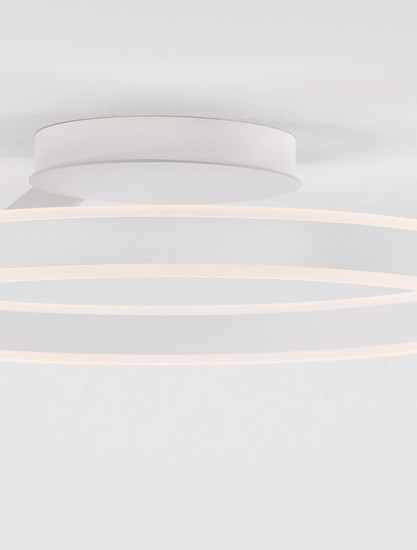 Nova Luce LED Deckenleuchte Bianco dimmbar 40W CCT warm-/neutralweiss 2700/3000/4000K Weiß Aluminium Ø60cm 9060286
