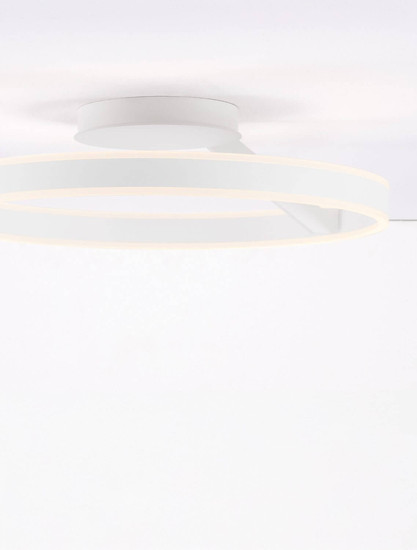Nova Luce LED Deckenleuchte Bianco dimmbar 40W CCT warm-/neutralweiss 2700/3000/4000K Weiß Aluminium Ø60cm 9060286