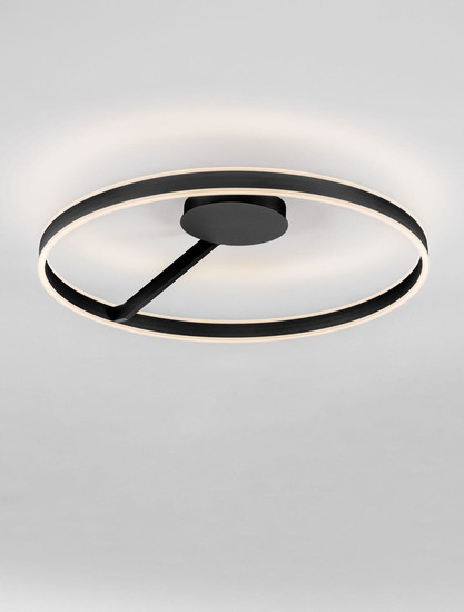 Nova Luce LED Deckenleuchte Bianco dimmbar 48W CCT warm-/neutralweiss 2700/3000/4000K Schwarz Aluminium Ø80cm 9060287