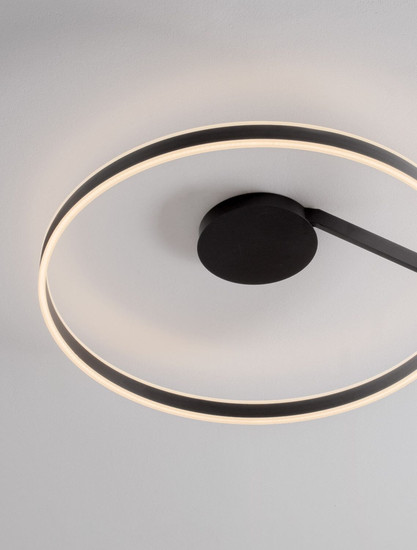 Nova Luce LED Deckenleuchte Bianco dimmbar 48W CCT warm-/neutralweiss 2700/3000/4000K Schwarz Aluminium Ø80cm 9060287