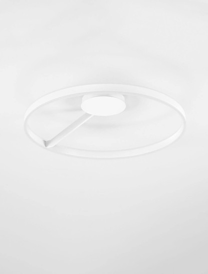Nova Luce LED Deckenleuchte Bianco dimmbar 48W CCT warm-/neutralweiss 2700/3000/4000K Weiß Aluminium Ø80cm 9060288