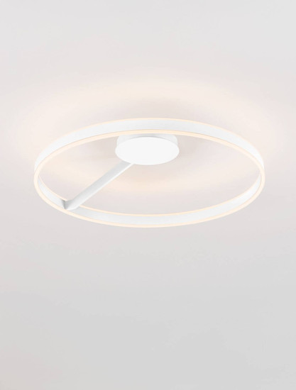 Nova Luce LED Deckenleuchte Bianco dimmbar 48W CCT warm-/neutralweiss 2700/3000/4000K Weiß Aluminium Ø80cm 9060288