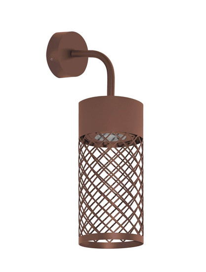Nova Luce LED Außen-Wandleuchte Motley 9W warmweiss 3000K IP65 salzwasserfest Cortenstahl Aluminium Ø10cm 9060321
