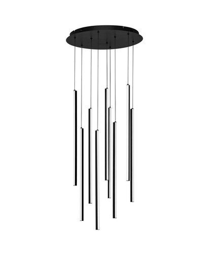 Nova Luce LED Pendelleuchte Gratta dimmbar 48W warmweiss 3200K Schwarz Aluminium Ø50cm 9081804