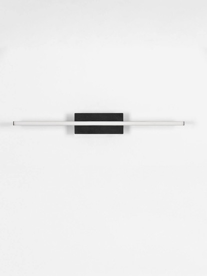 Nova Luce LED Wandleuchte Gratta dimmbar 11W warmweiss 3200K Schwarz Aluminium 60,5x7,5cm 9081806
